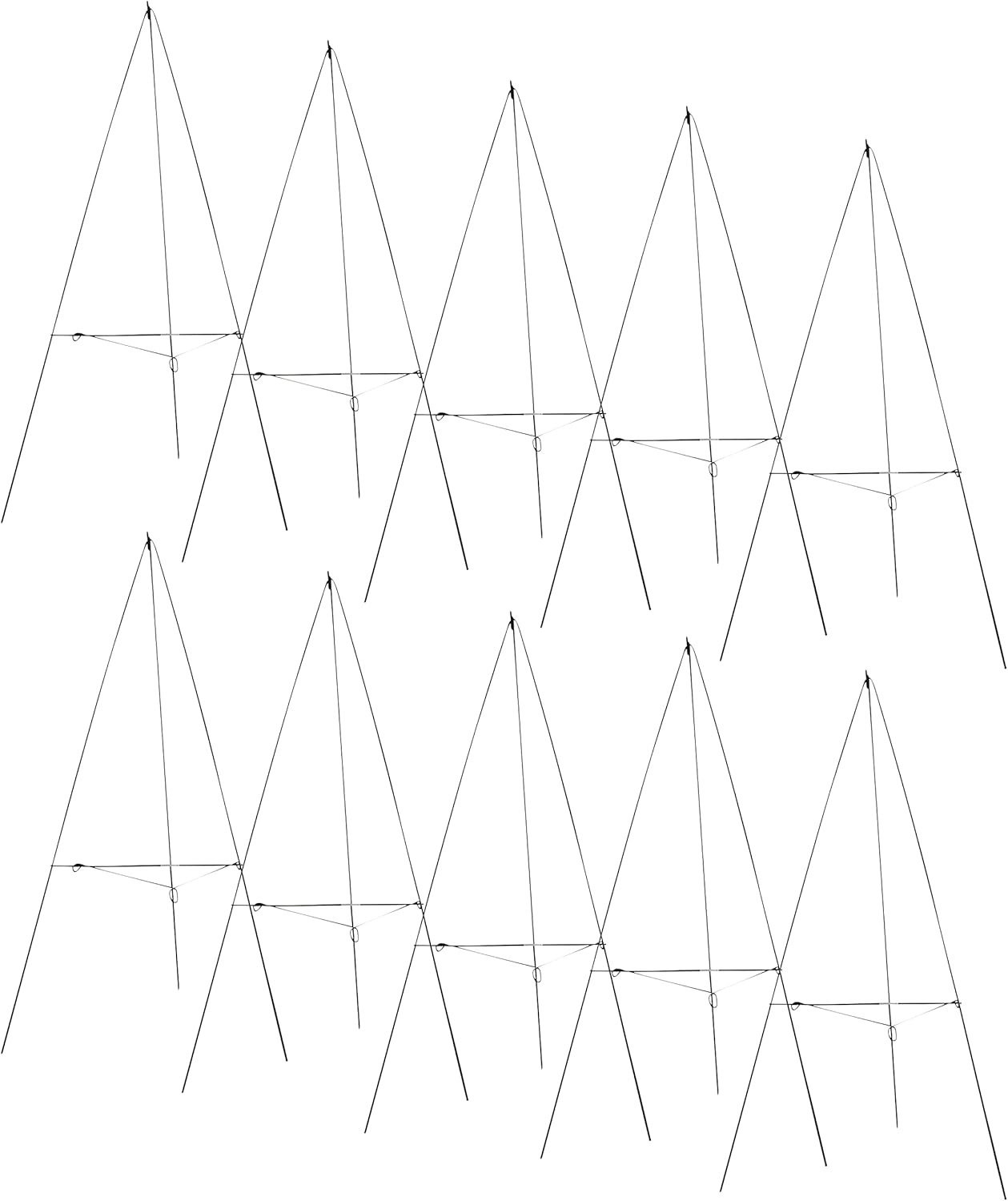 Ashland 30” Metal Floral Easel - Durable and Collapsible Wreath and Flower Arrangement Stand - Bulk 10 Pack