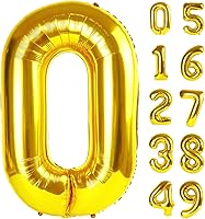 Vista 225 de Globos con números con estampado de vaca, globos de 40 pulgadas del número 0-9 (cero-nueve), globo de vaca para suministros de fiesta de cumpleaños