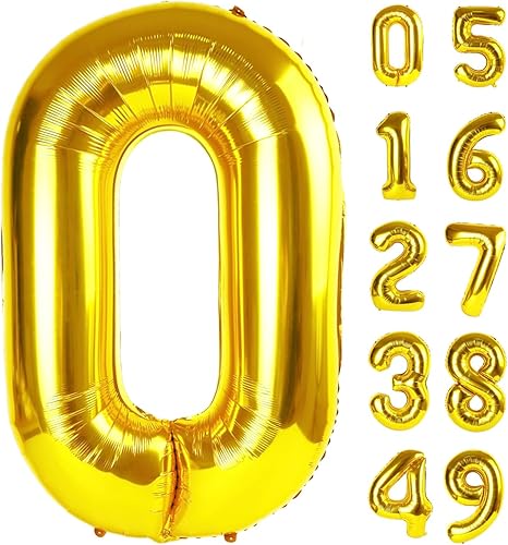 Globo dorado de 40 pulgadas, grande, número 5, 5, 5, 15, 25, 35, 50, 55, decoraciones de celebración de cumpleaños, globos de aluminio 5 Mylar helio