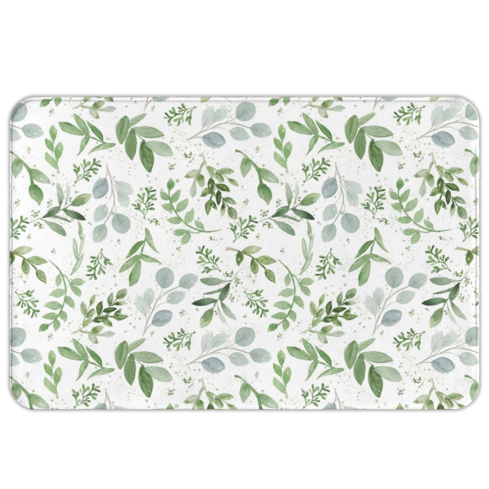 Sage Bath Mat, Bathroom Rug, Washable Microfiber Soft Doormats Shower Mat, Sage Green Home Decor Non-Slip Super Absorbent