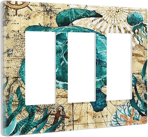 Vista 385 de Placa de pared con interruptor de luz de doble interruptor de pared para niños, diseño de dinosaurio, galaxia, espacio exterior, planeta, nebulosa