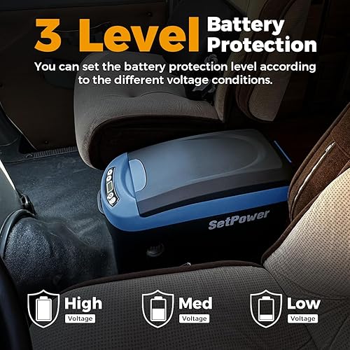 Miniatura 8 de Setpower Refrigerador AB15 de 12 voltios, enfriador eléctrico de 16 cuartos de galón (15 litros), refrigerador portátil para automóvil, refrigerador