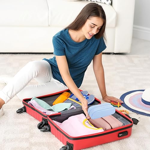 Miniatura 7 de Estuche organizador diario para lentes de contacto, estuche de almacenamiento portátil para lentes de contacto diarias desechables (azul)