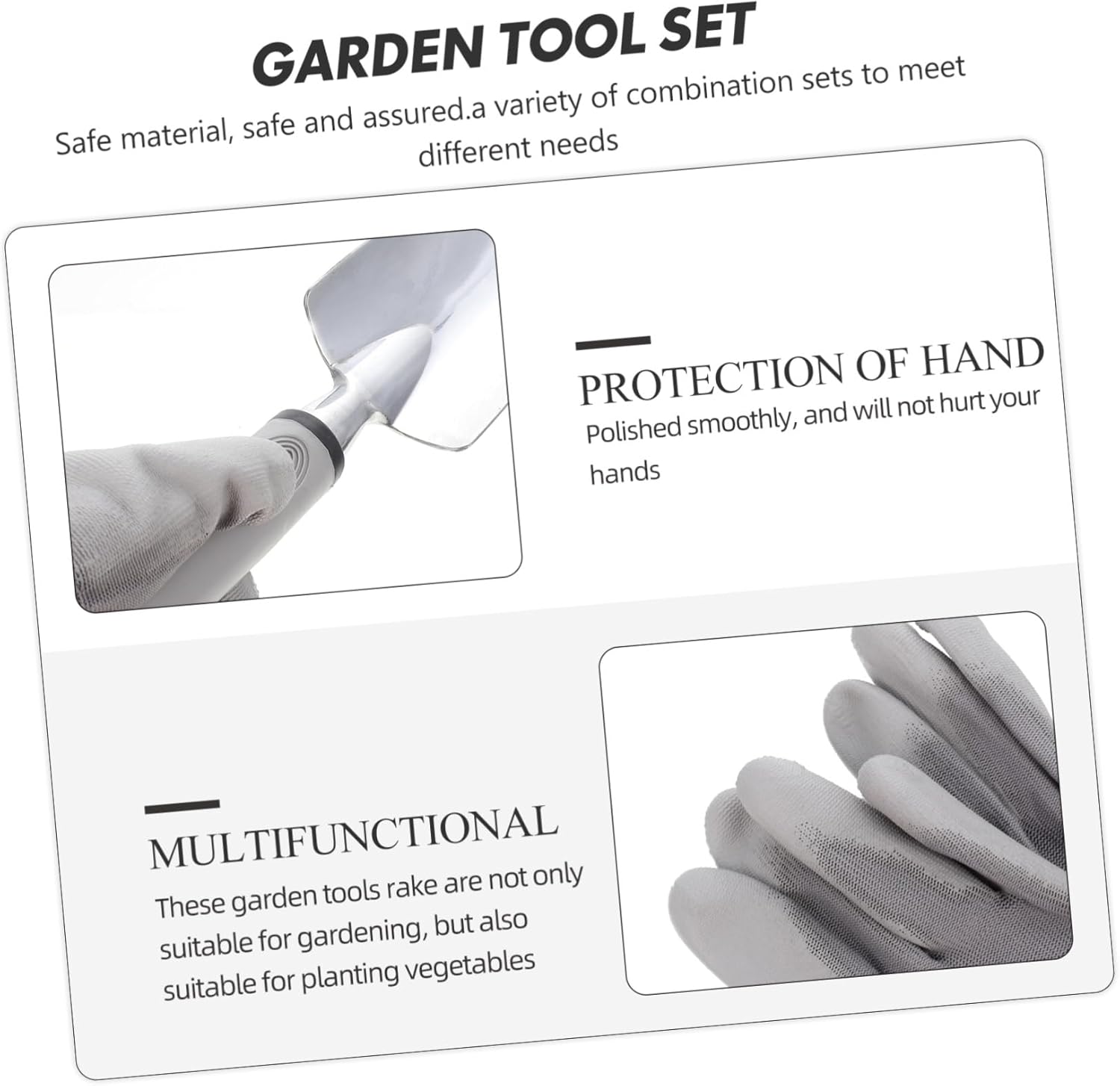 Multifunctional Aluminum Gardening Tool Kit with Shovels and Rakes for Transplanting and Soil Loosening Lightweight Portable with Storage Bag for Outdoor Planting and Seedling Care