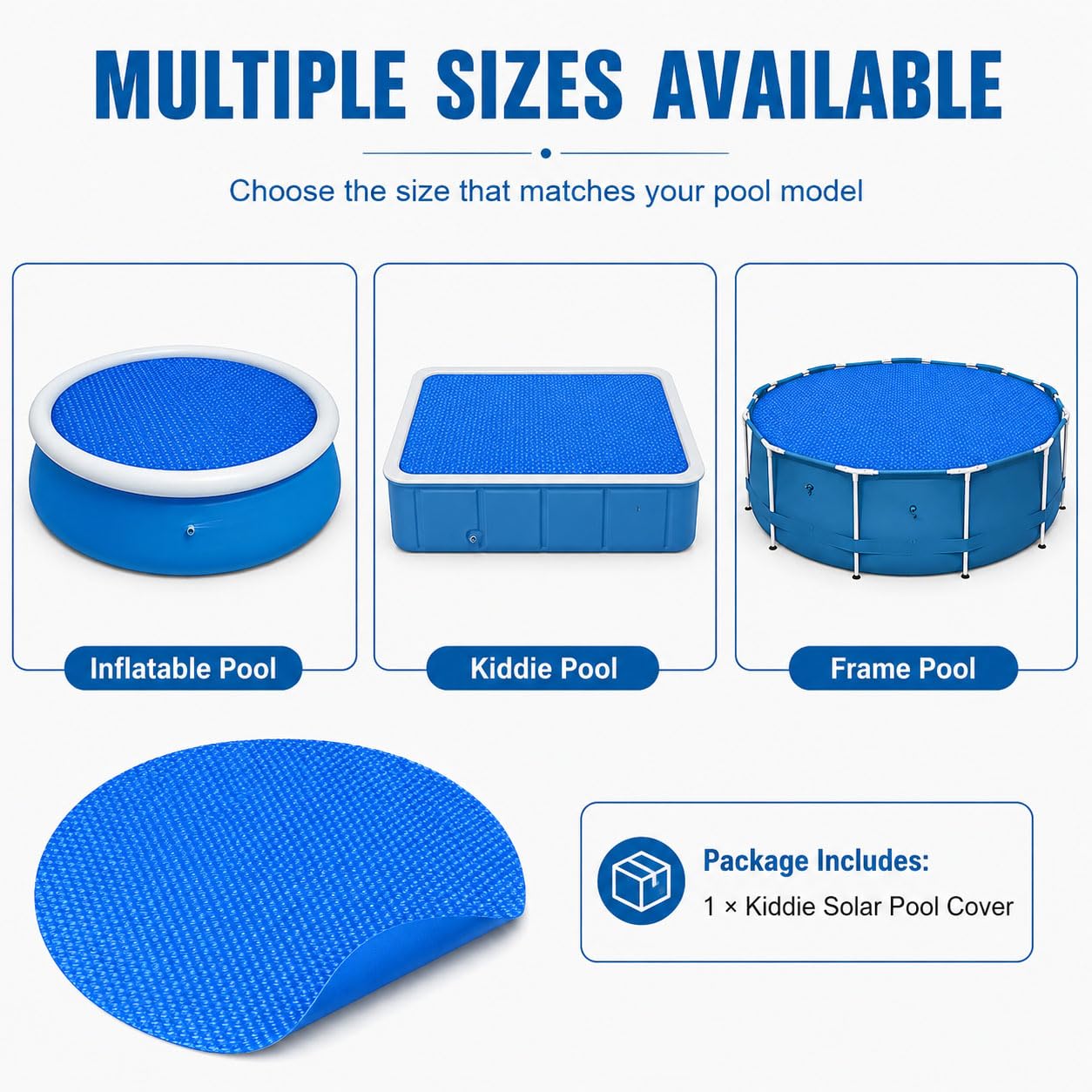 Cobertor Solar para Piscina para Jasonwell Foldable Dog 63in 2021-2026+