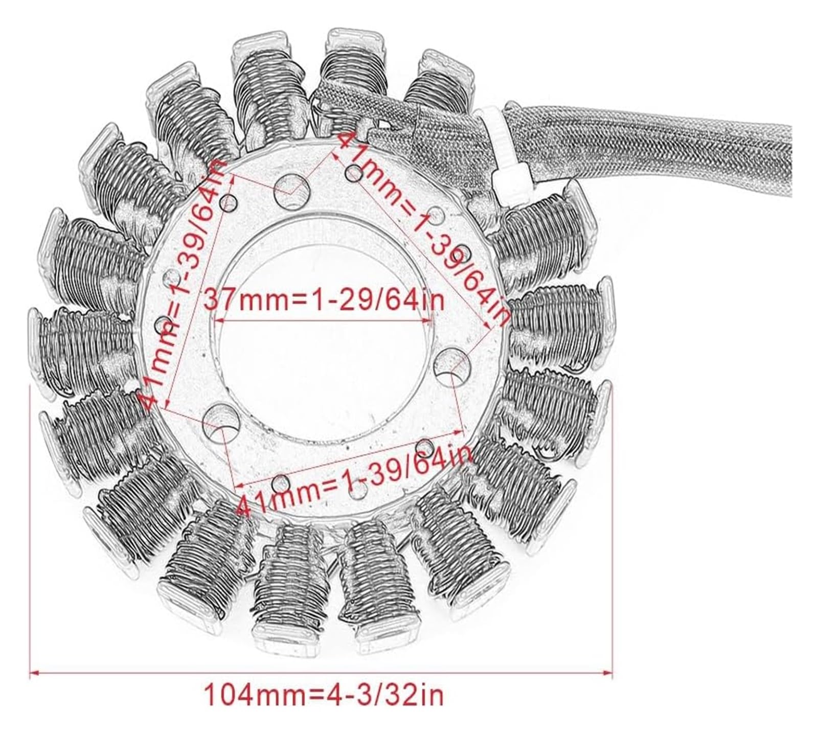 pour Suzuki SV650 SV650S SV 400 650 650S 1999-2002 pour SV400 1998-2002 32101-19F00 Bobine Stator Générateur Magnéto D'allumage Bobine Magnéto Stator