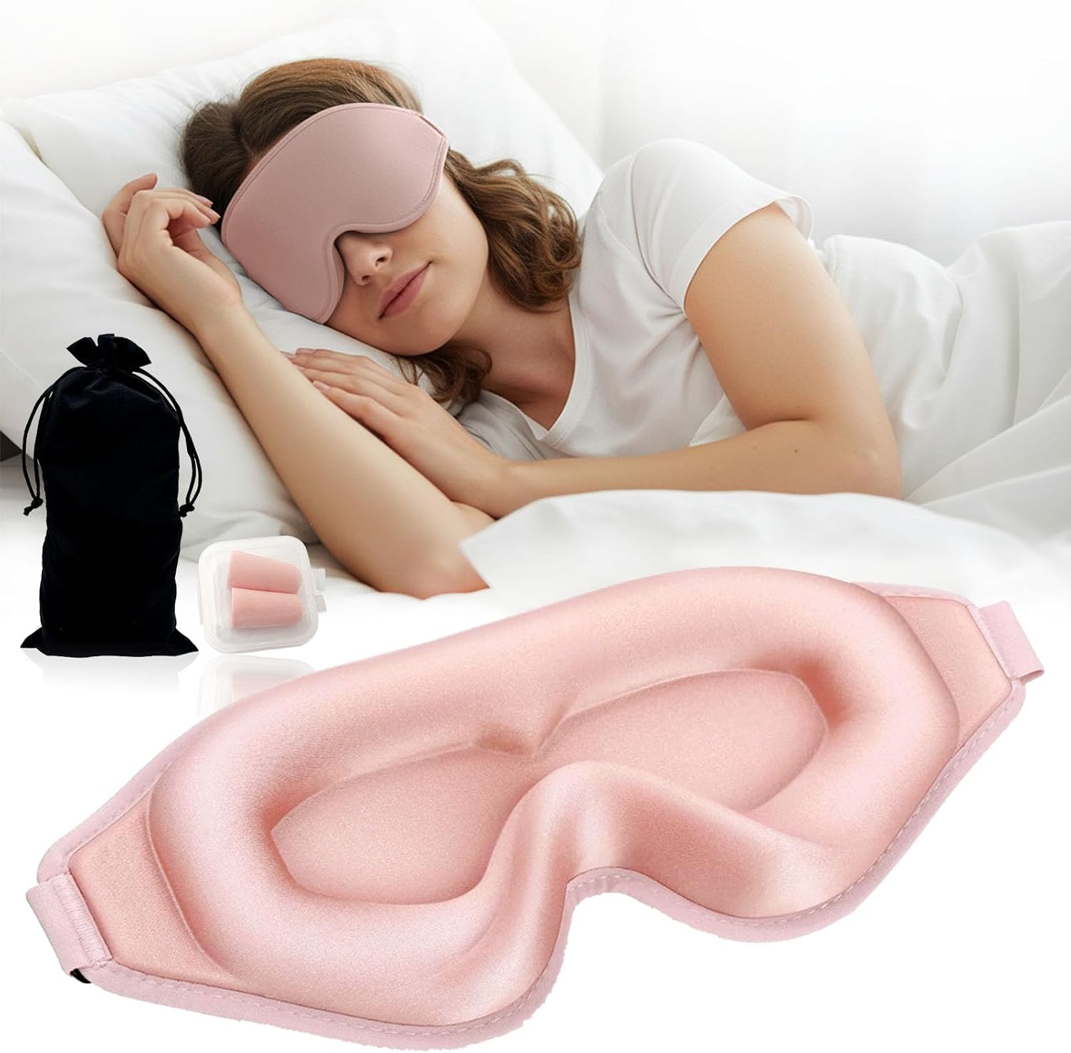 Kids Sleep Mask 8-18 Zero Pressure 3D Blackout Adjustable
