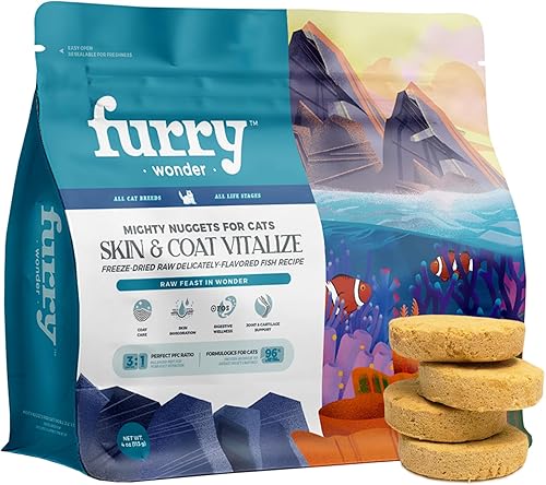 Miniatura 56 de FURRY WONDER Alimento para gatos, crudo liofilizado, cordero y pollo, 16 onzas, alto en proteínas, sin granos, comida completa o cobertura