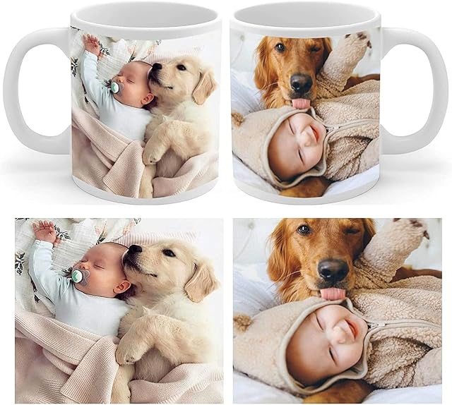 Personalised Mug, Text Photo Printed Design Logo Customised Gift Tea Coffee Mug (11oz)