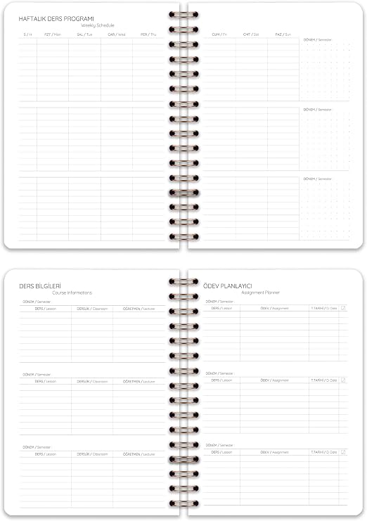 Matt Notebook 2026-2027 A5 Akademik Ajanda Spiralli 15x21 cm - 17 Aylık