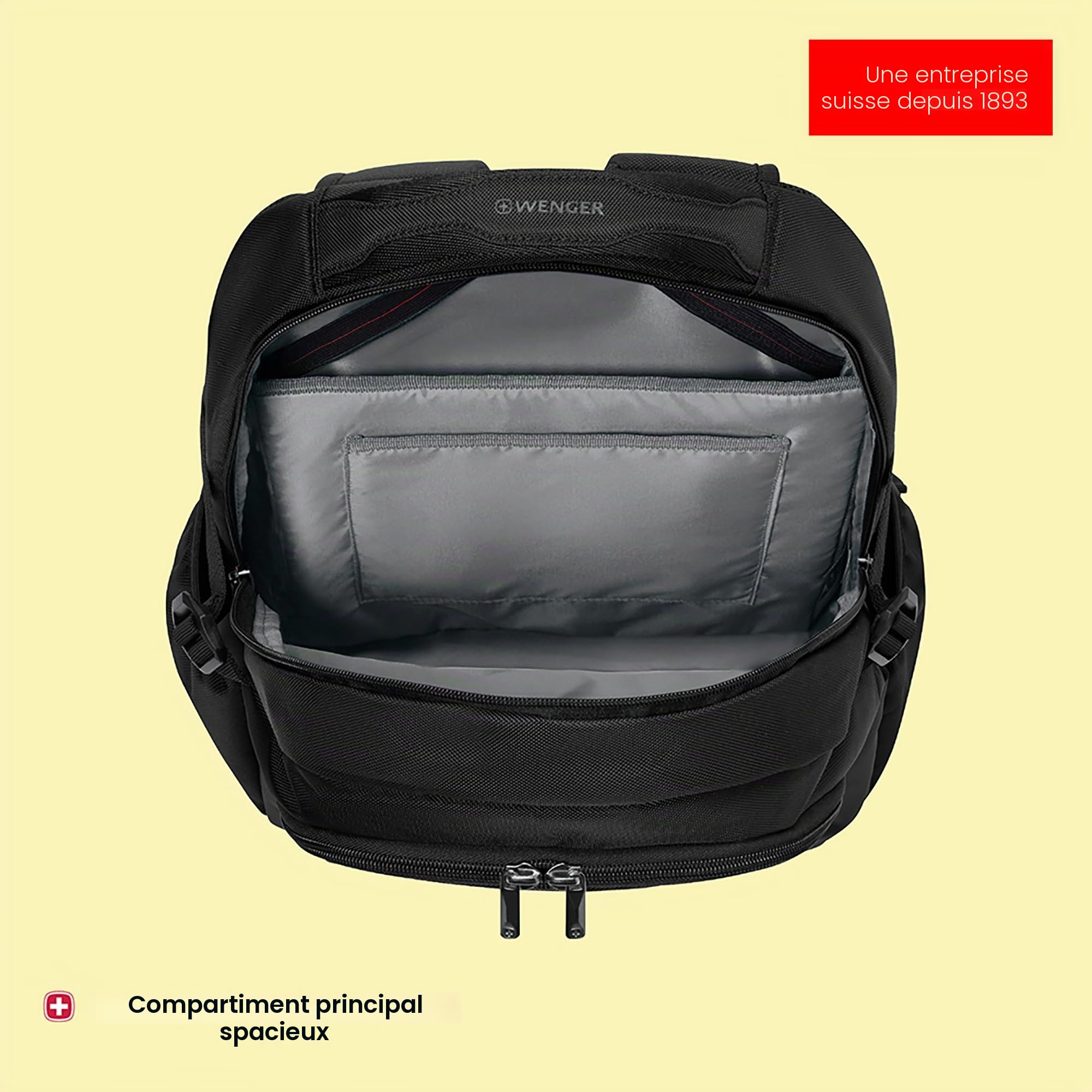 Wenger, XE Ryde, 16" Laptop Backpack with Tablet Pocket, Black