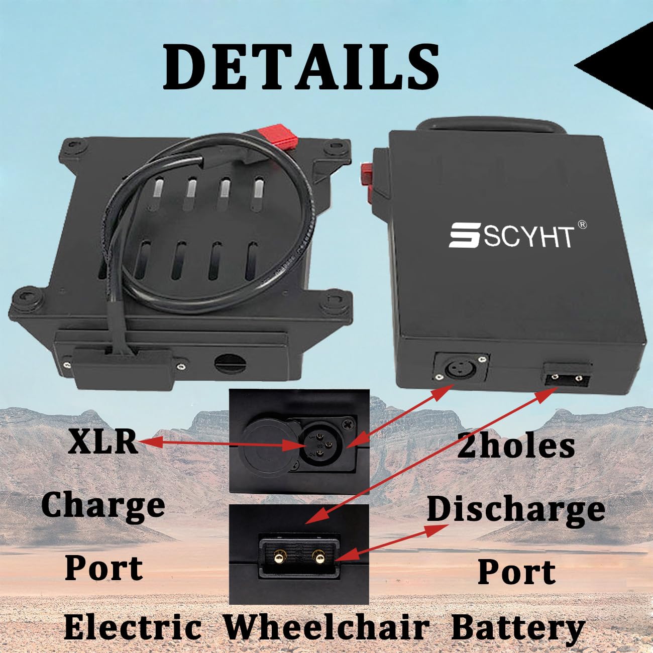 Batería Recargable 24 V 10 Ah Batería de Litio 12 Ah Baterías Iones Litio 24 V Baterías sillas Ruedas con Cargador y Estuche para Motores 200 W a 300 W,24v10ah