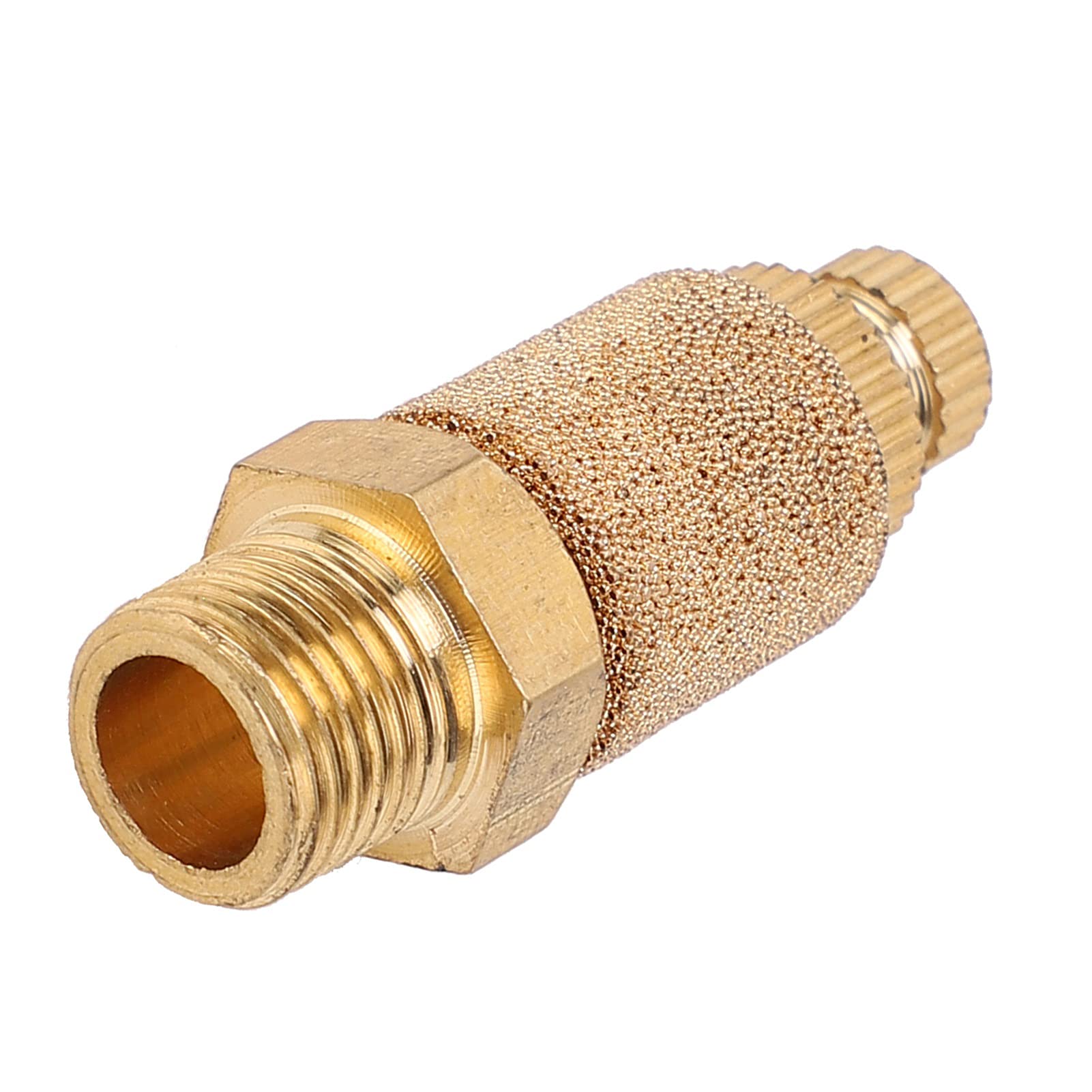 Valvola a farfalla pneumatica per silenziatore PT3/8, valvole a cilindro in ottone per componenti industriali, silenziatori per elettrovalvole con riduzione del rumore da 10 pezzi