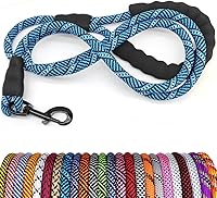 Vista 19 de MayPaw Correa de perro de cuerda resistente, correa de nailon para mascotas de 6/8/10 pies, mango acolchado suave, correas gruesas para perros Negro