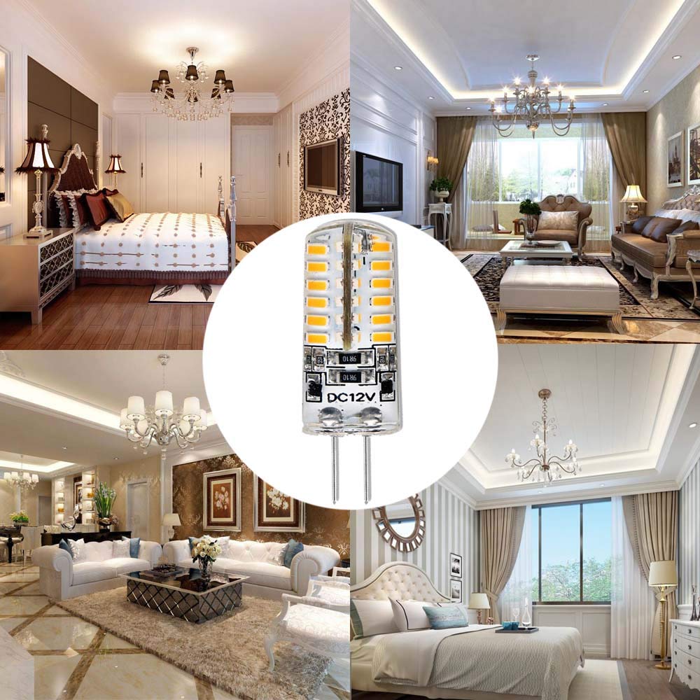 4W G4 Base DC 12V LED Lamp Bulb 48 LED SMD3014 LED Mini Corn Light Bulb Equivalent 30W — view 2