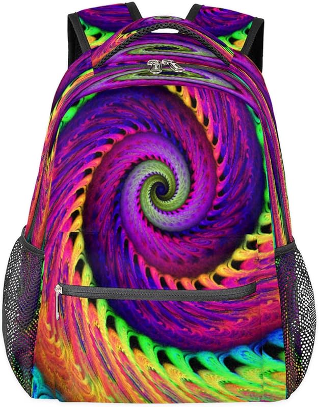 Mochilas Paisley coloridas para mulheres e homens, mochila escolar tie dye arco-íris para meninos e meninas adolescentes, mochilas para laptop para faculdade, mochila de viagem à prova d'água mochila para caminhada, Multicor, Medium em oferta na Shopee