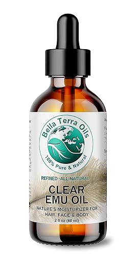 Ultra Clear Emu Aceite 16oz 100% puro Fully refinado Filtered orgánicoBella Terra Aceites