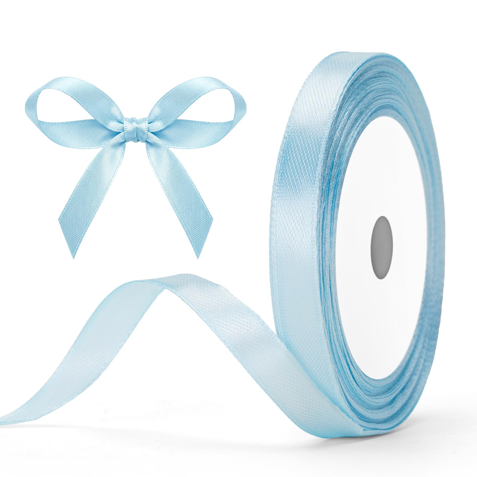 G2PLUS Baby Pink Satin Ribbons 10mm: Thick Fabric Gift Wrap Ribbons for Crafting, Party Decoration, 22m — view 62