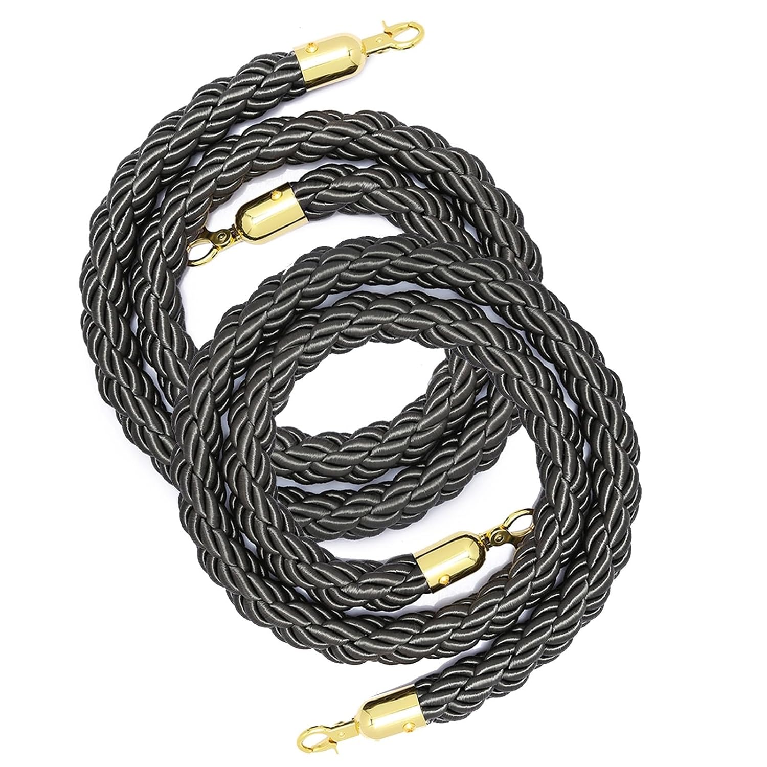 Q Divider Rope 2 Pack Twisted Queue Barrier Rope Thick Queue Line Divider Crowd ...