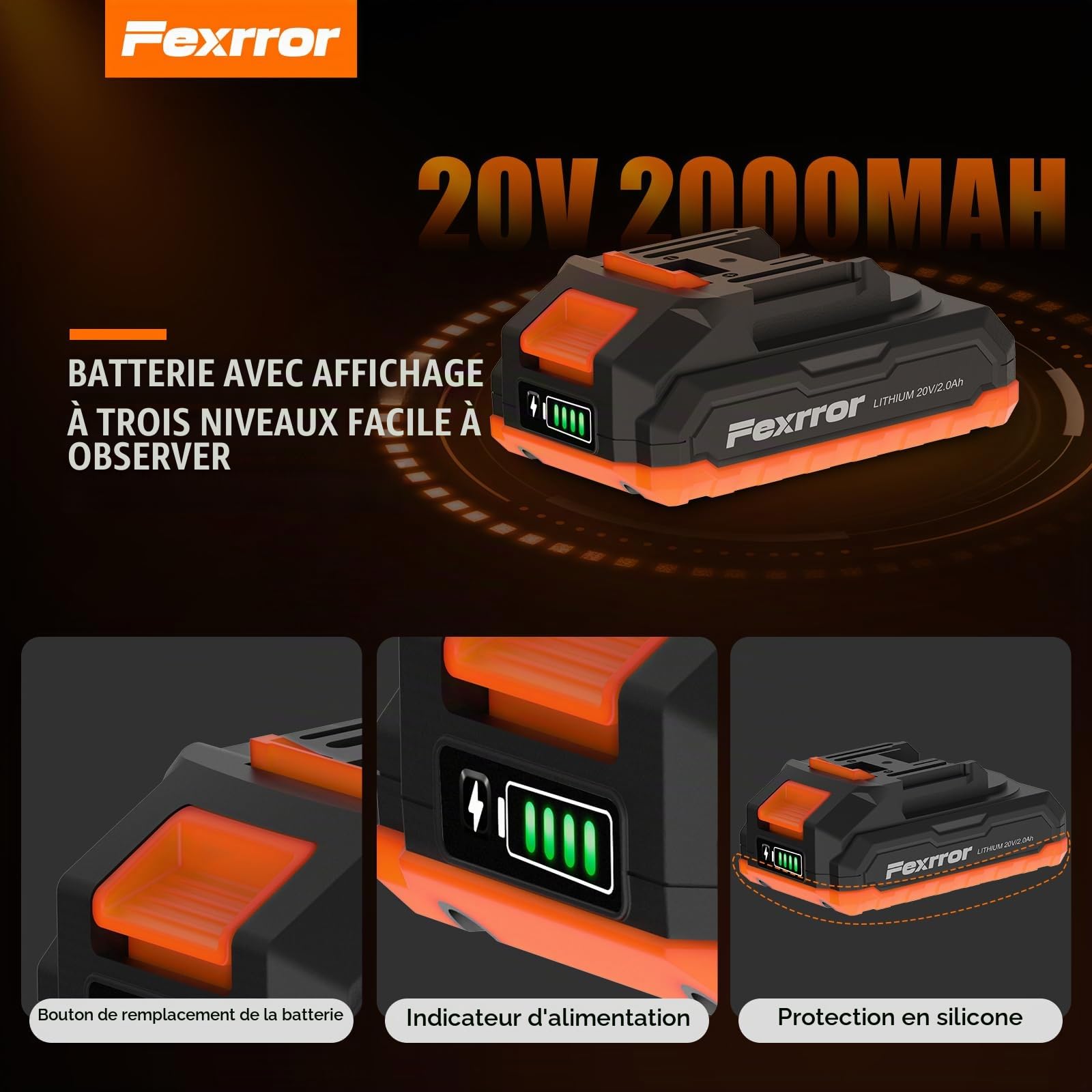 Scie Sauteuse Sans Fil, Scies Sauteuses Électriques Avec Batteries 20V, 5 Lames De Scie Sauteuse, Coupes En Biseau 0°-45°, Action Orbitale 4 Positions, Pour Coupe Droite/Courbe/Cercle