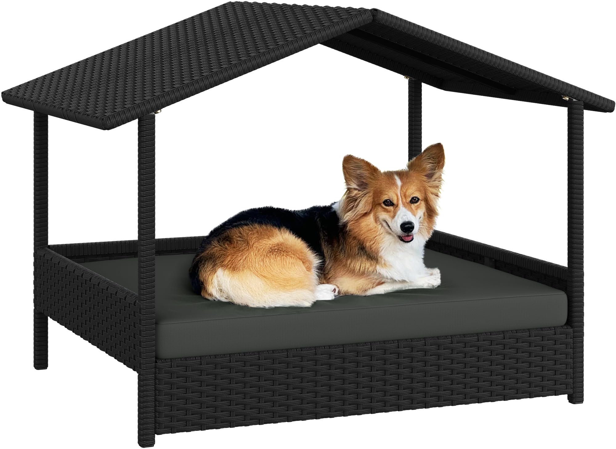Yaheetech Wicker Dog House
