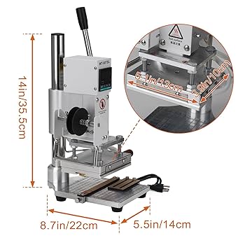 Amazon.co.jp: ULKUAN 手動式 ホットスタンプ 箔押し機 焼印