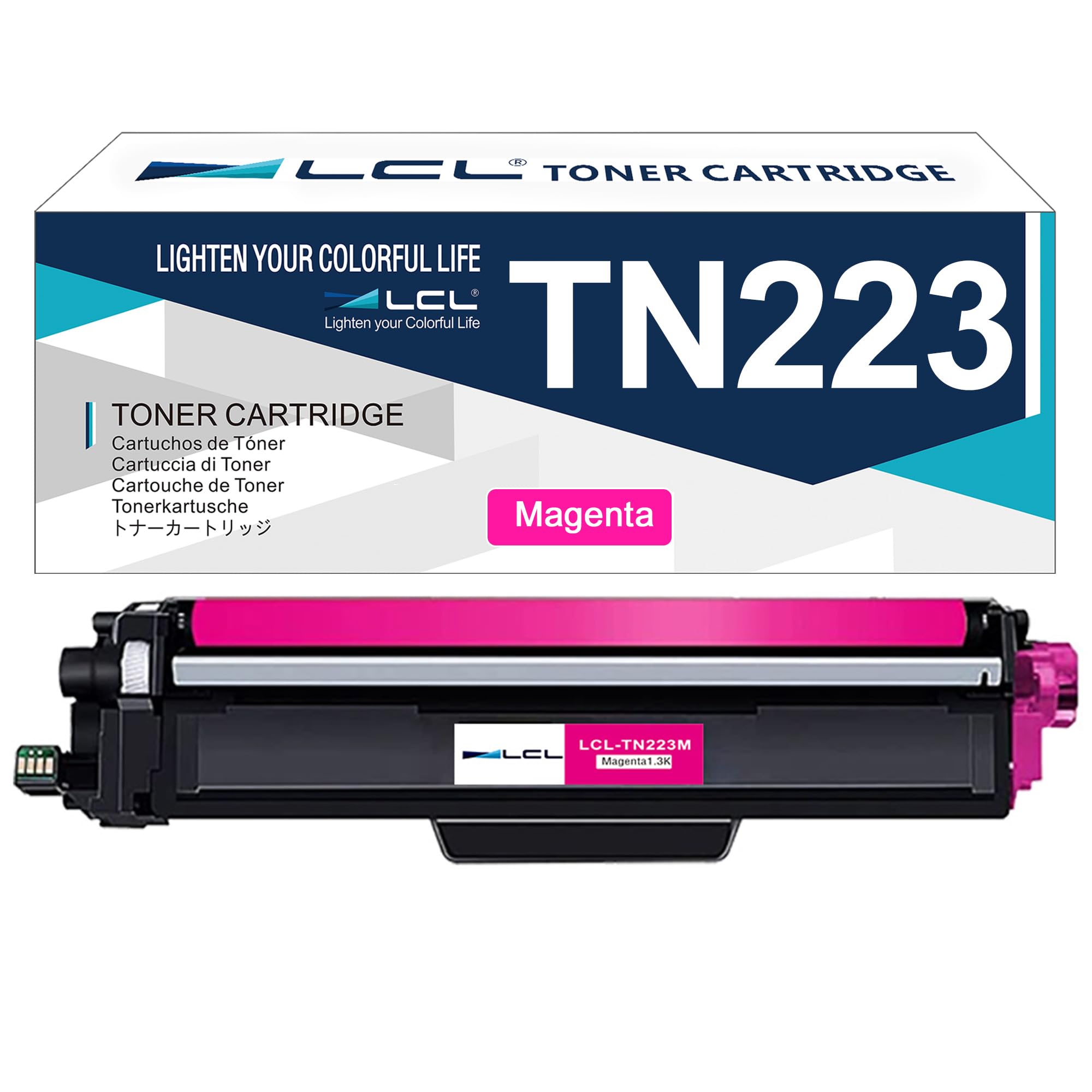Photo 1 of LCL Compatible Toner Cartridge Replacement for Brother TN223 TN-223 TN223M TN-223M HL-L3210CW HL-L3230CDW HL-L3270CDW HL-L3290CDW MFC-L3710CW MFC-L3750CDW MFC-L3770CD HL-L3230CDN (1-Pack Magenta)