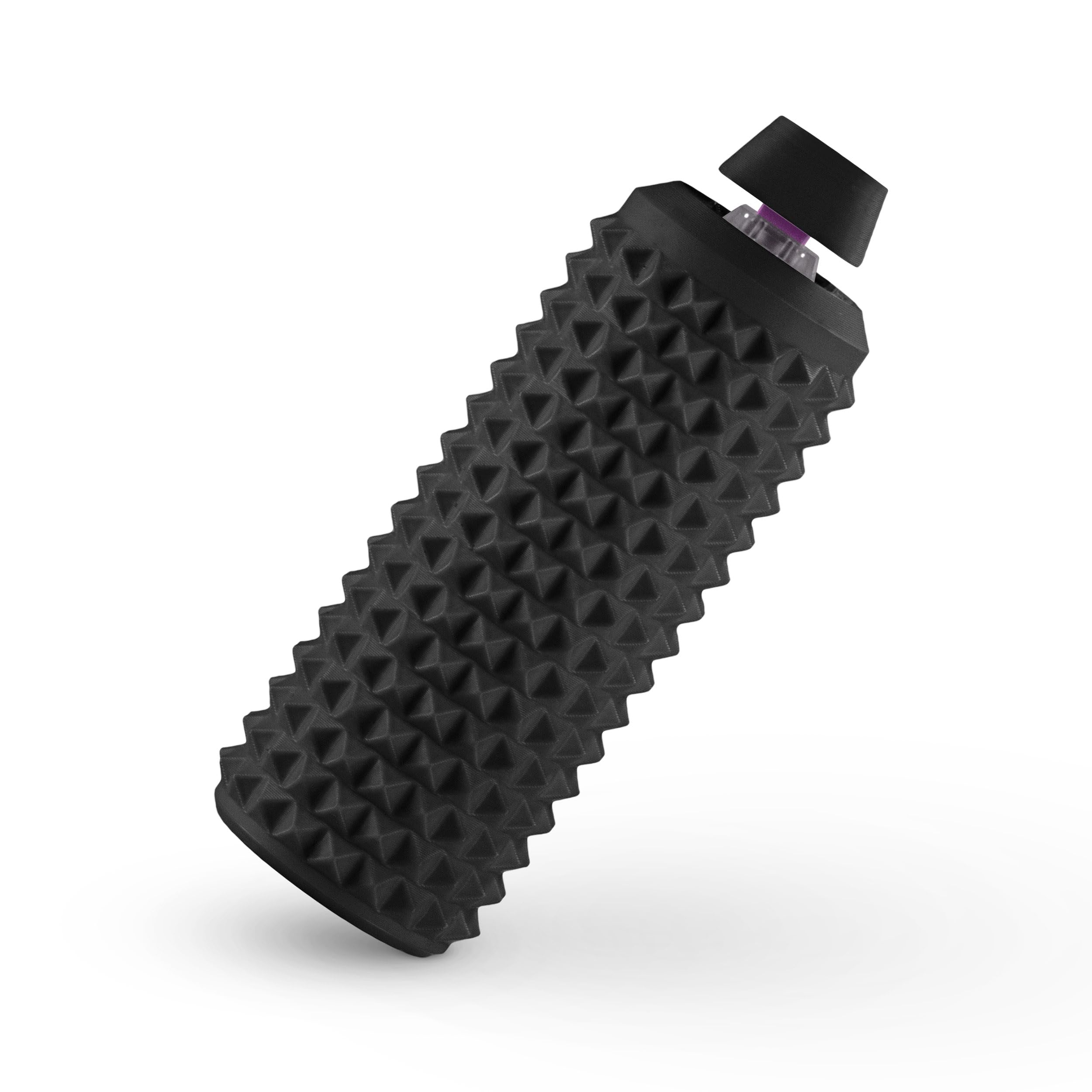 Sensory Roller Fidget with Clicker, Tactile Spikes for Anxiety, Stress Relief, Pain Stim, Autism &amp; Over Stimulation with Lanyard (Black)