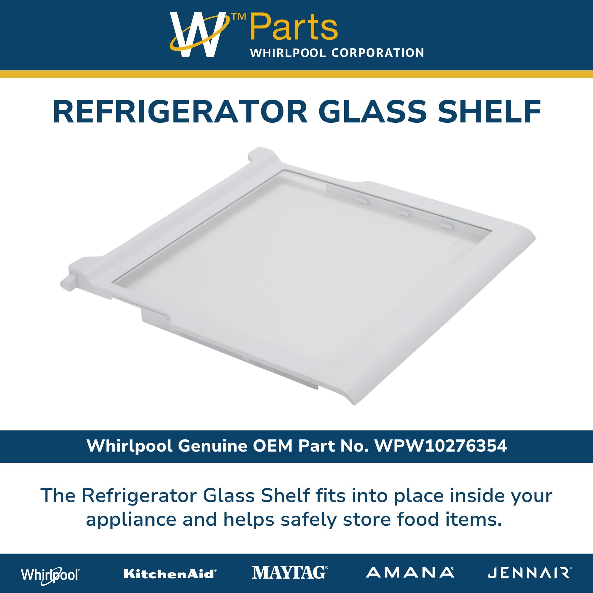 Amazon.com: Whirlpool WPW10276354 Genuine OEM Refrigerator Glass
