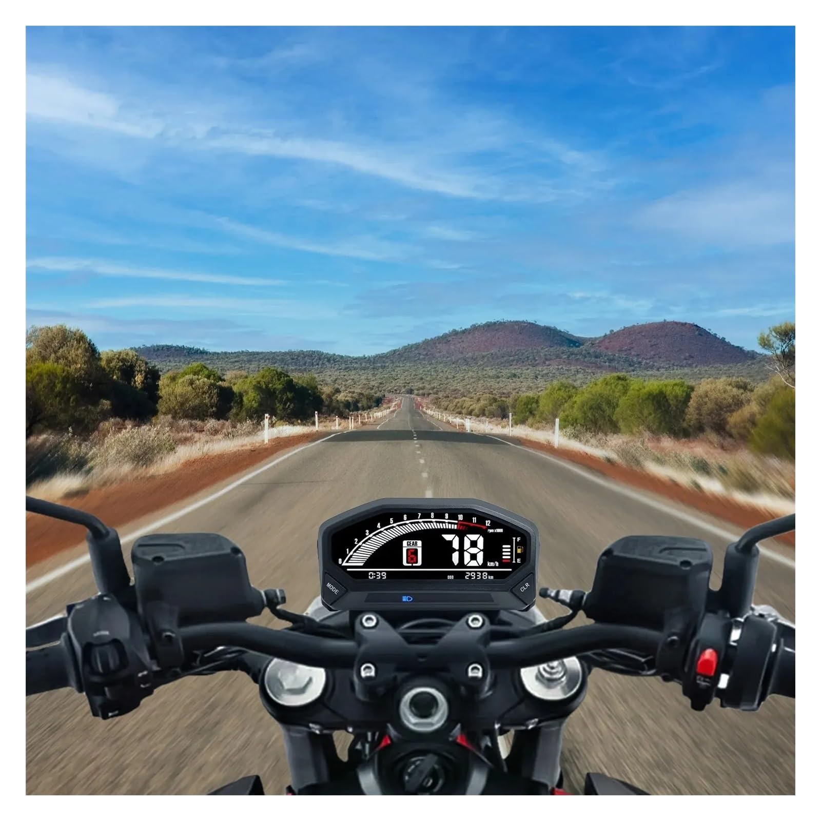 Contagiri contachilometri Accessori Per Motociclette Tachimetro LED Universale Contachilometri Digitale Retroilluminato Contagiri Per Motori 1,2,4 Cilindri