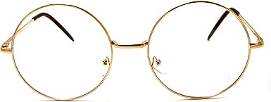 big round clear glasses