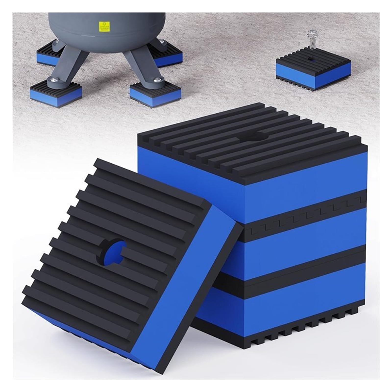 Coussinets Anti-vibrations, Coussinets D'amortissement Des Vibrations Mécaniques 2"X 2"X7/8", Coussinets D'isolation En Caoutchouc Robustes
