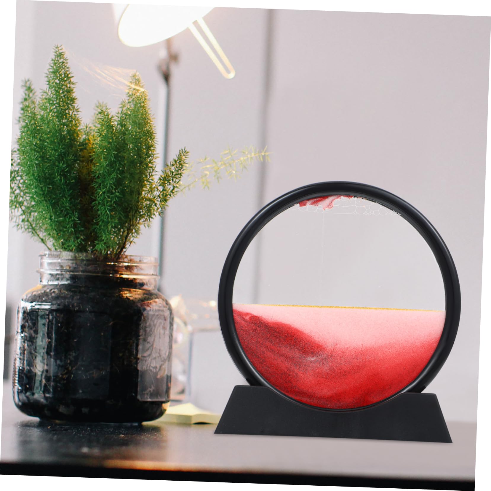 Hohopeti Scultura Sabbiatura con Movimento Decorazione per Casa e Ufficio Creativo per Eventi Speciali Design Elegante con Cornice Nera