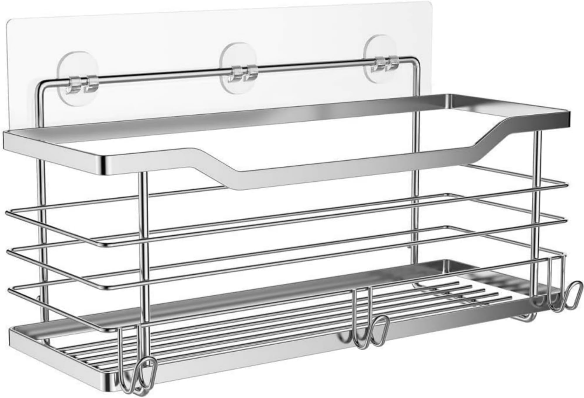 ODesign Shower Caddy Basket Shelf for Shampoo Conditioner Bathroom Kitchen Storage Organizer SUS304 Stainless Steel - No Drilling