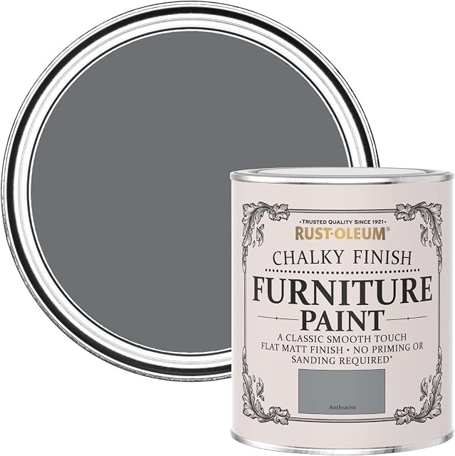 Rust-Oleum AMZ0036 A Classic, Smooth Touch Flat matt Paint Finish, anthracite , 750ml
