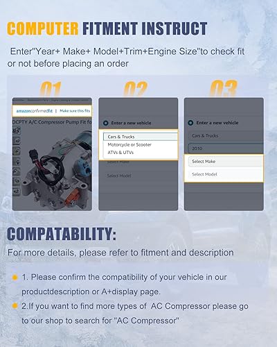 Miniatura 7 de OCPTY Embrague CO 10759C del compresor del aire acondicionado para Mazda 3 2.0L para Mazda 3 2.3L para Mazda 5 2.3L 2004-2010