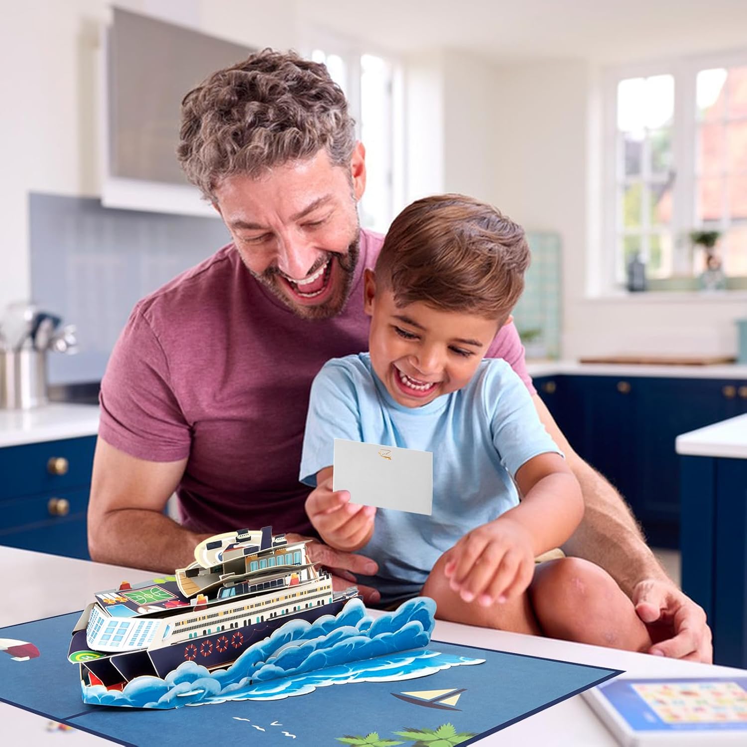 Cruise Ship Card Pop Up - 3D Greeting Card Cruise Ship, Birthday Gifts for Cruise Lovers, Kids, Men, Retirement Gift for Woman Men, Graduation Gift Card, Anniversary Card - Image 5