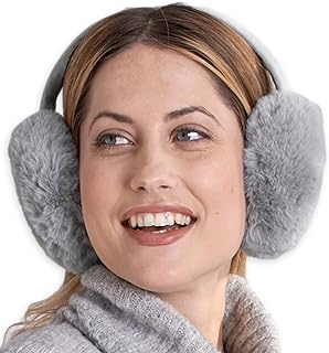 Sponsored Ad - Ear Muffs for Women - Winter Ear Warmers - Soft & Warm Cable Knit Furry Fleece Earmuffs - Ear Covers for Co...