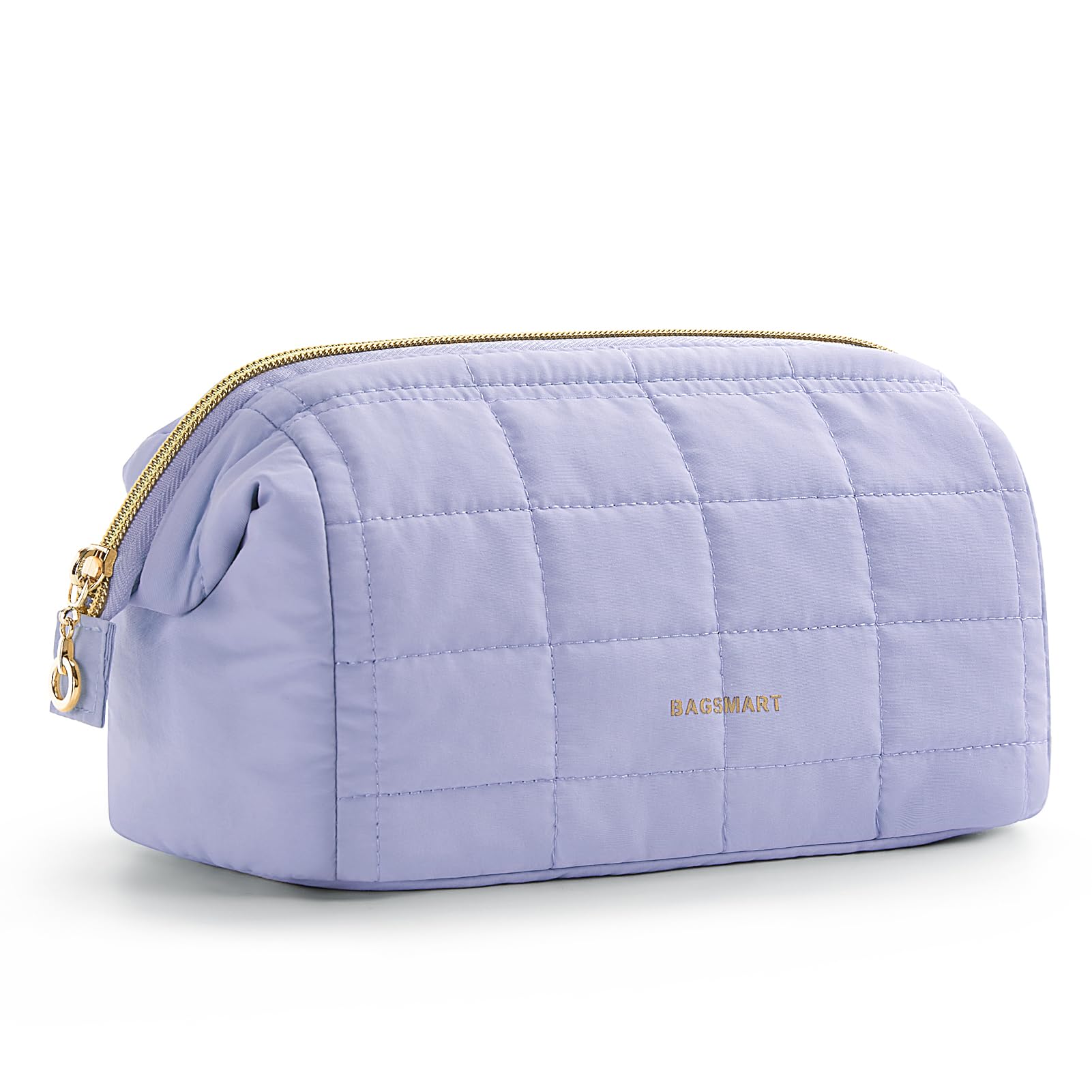 BAGSMART Purple M Wide-Open Travel Cosmetic Bag