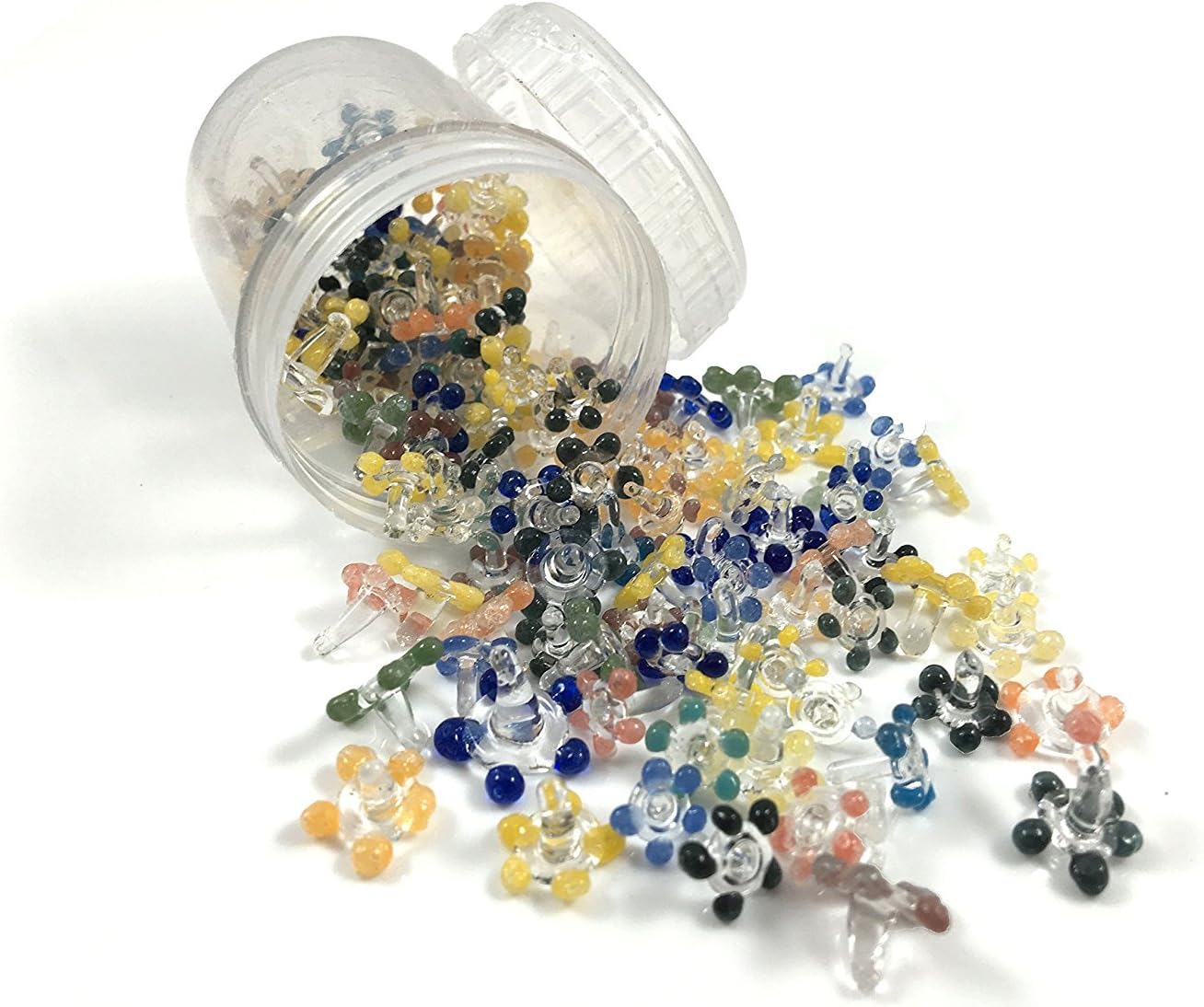 25+5 Premium Glass Daisy Pipe Screens (1/4" - 3/8") with Small Container