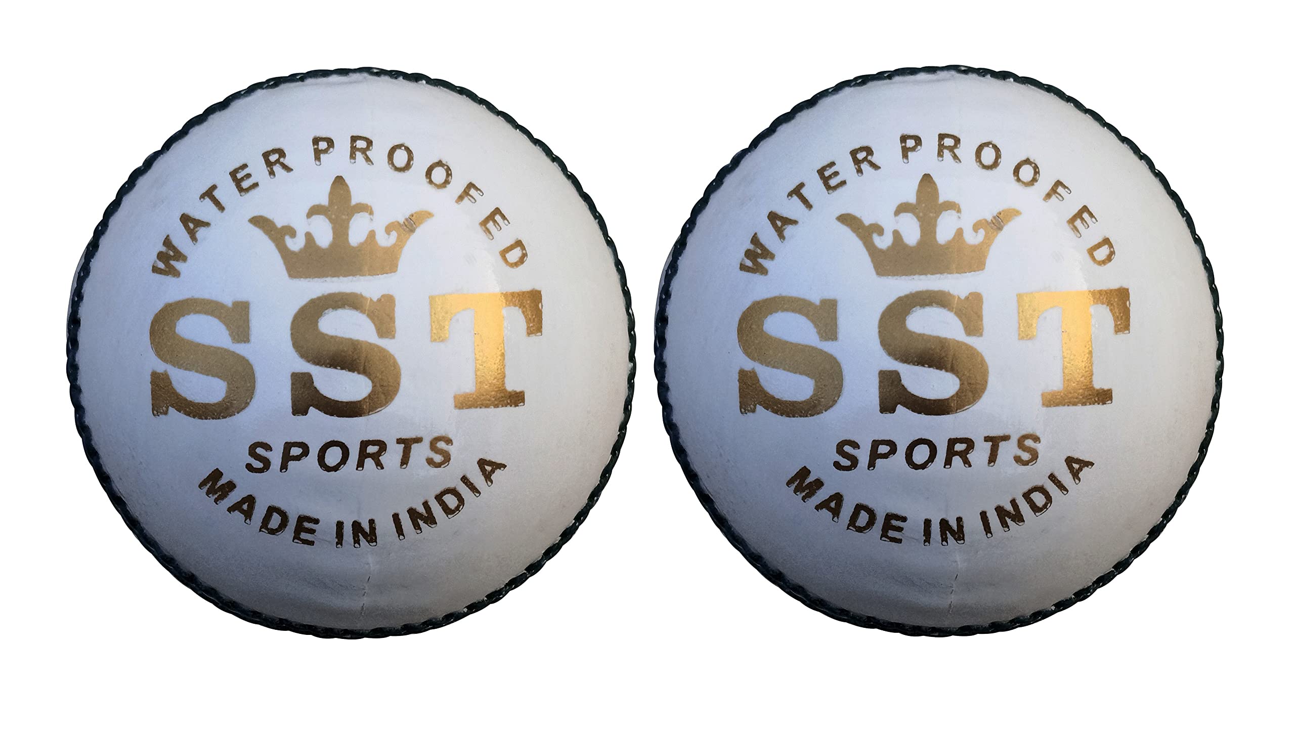 SST Leather Cricket Ball, White, Pack of 2, 4 Piece Leather Cricket Ball, 50 Overs Durability and Water Resistance (B0B5RTNQMW) Amazon Price History, Amazon Price Tracker