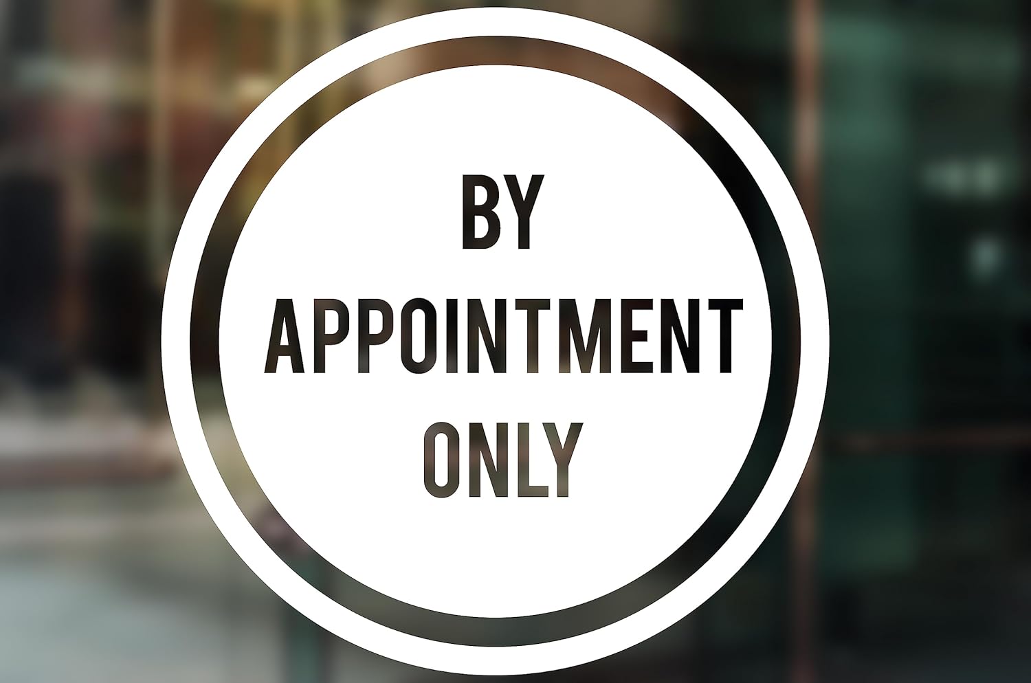 Amazon.com: By Appointment Only Decal Sticker, Business Sign, Door ...