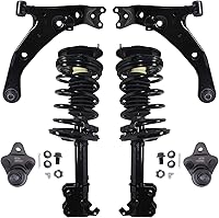 Vista 124 de Detroit Axle - Kit de puntales delanteros para Ford 2000-2004 Focus 2 puntales con muelle helicoidal 2 brazos de control inferiores con rótulas 2001