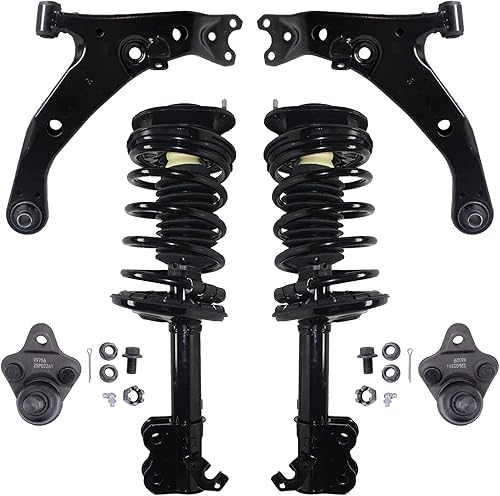 Miniatura 124 de Detroit Axle - Kit de puntales delanteros de 6 piezas para Chevrolet Aveo Aveo5 Pontiac G3 Wave, barra estabilizadora, varillas de acoplamiento