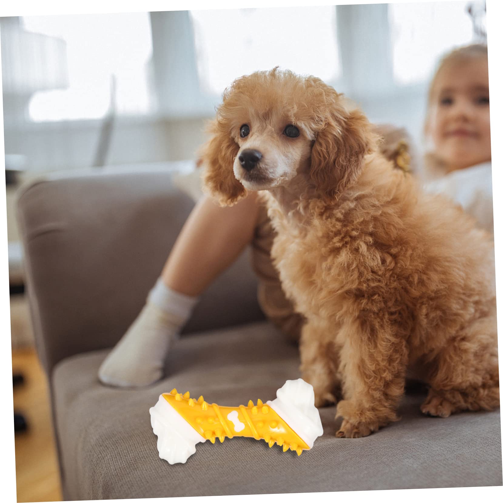 Mipcase 3piezas Juguete Interactivo para Perros De Juguete Molar De Forma De Hueso para Cachorros y Perros Resistente y Duradero Ayuda El Entrenamiento Control del Comportamiento
