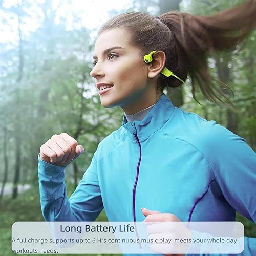 Miniatura 6 de YouthWhisper Auriculares de Conducción Ósea Bluetooth Inalámbricos de Oreja Abierta Conexión Multipunto Impermeables Auriculares Deportivos para