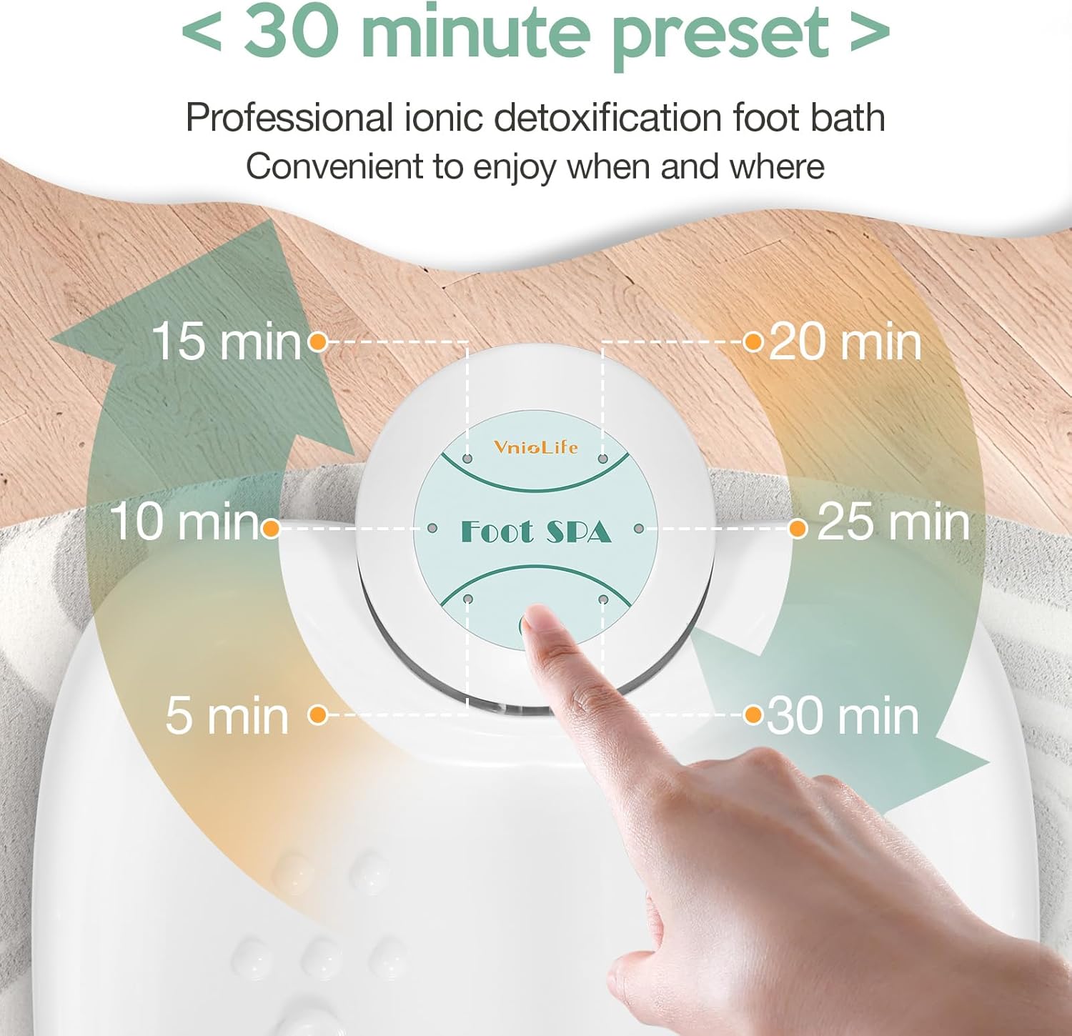 Ionic Foot Bath Detox Machine with Bag, Portable Foot Detox Machine, Ionic Foot Spa Ion Cleanse for Home Beauty Salon Spa with Arrays, 100 Liners - Image 4