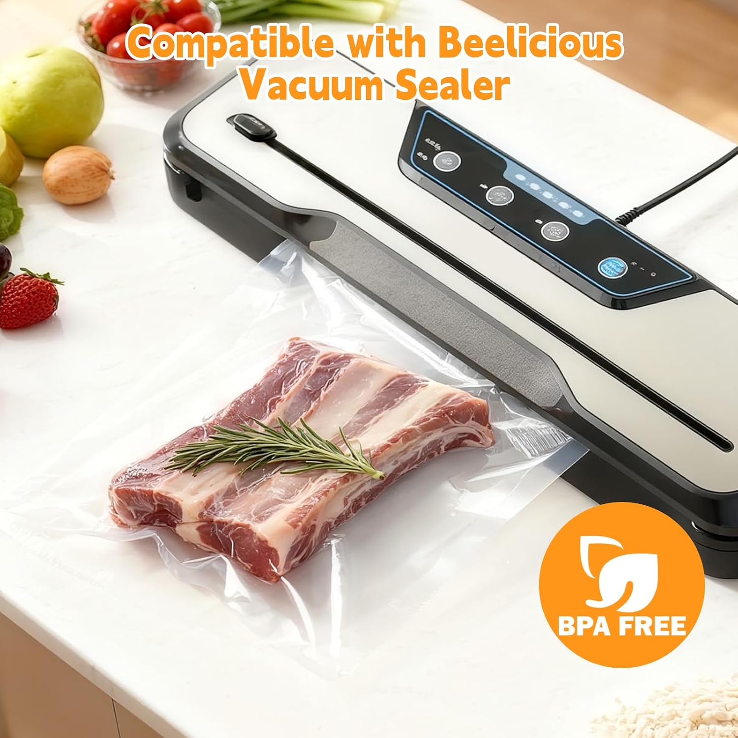 Vacuum Sealer Bags Compatible with Beelicious,6Packs