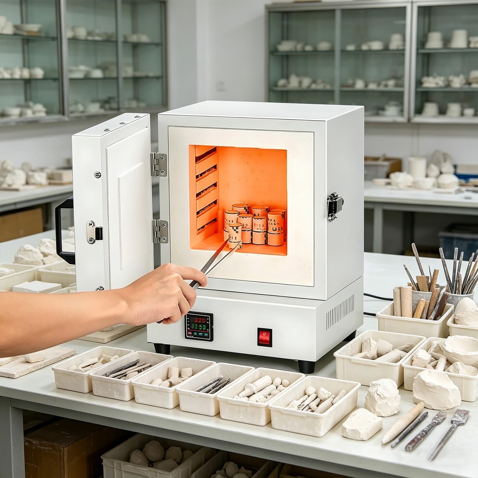 Four électrique céramique 2000W compact pour réussir vos cuissons à 1150°C
