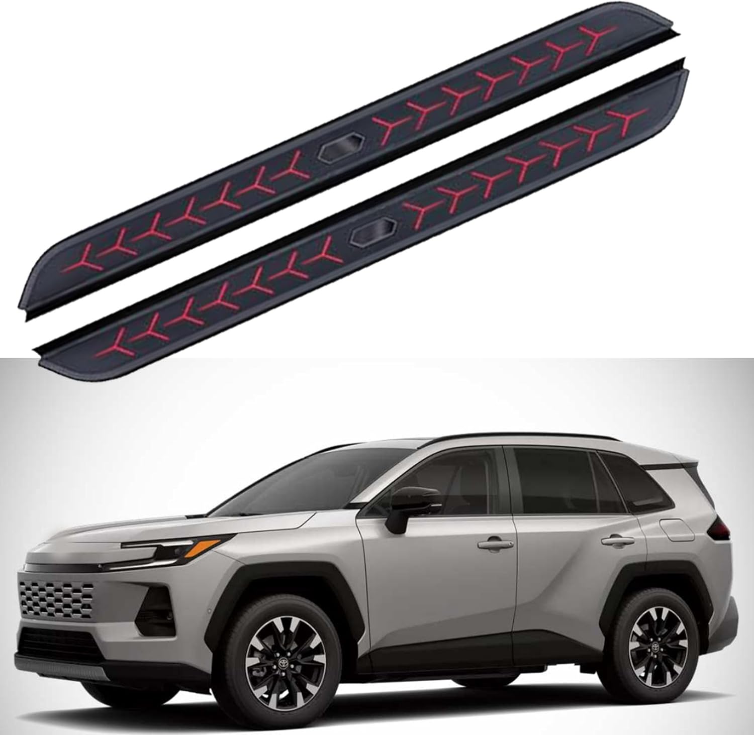 Aluminum Running Boards Side Steps for Toyota RAV4 2026 2027 2PCS Nerf Bar Pedals HongBo